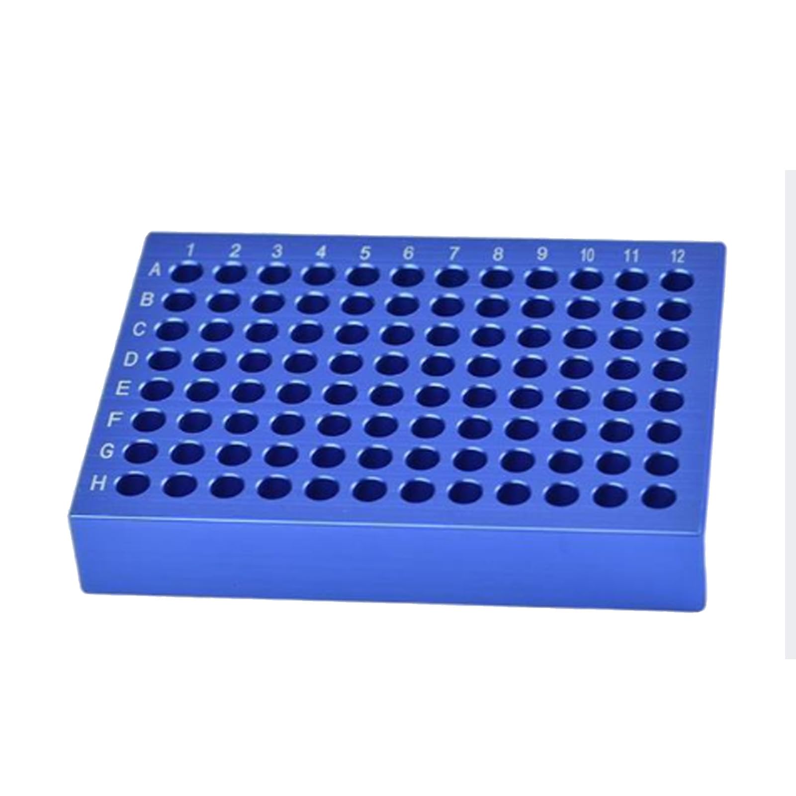 Luocute Soporte para Tubos PCR de Aluminio, Gradilla de 96 Pozos for Laboratorio y Organización de Muestras (0,2 ml 96 agujeros) | Bloque frío para tubos de 0,2 mL con base antideslizante, ideal en laboratorio