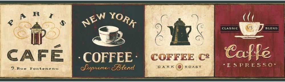 EB8900B Coffee Border - Cream/Brown