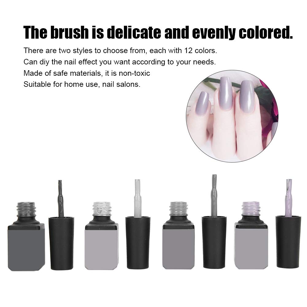 12pcs U V Gel esmalte de uñas, remojo de U V LED LED GEL Kit de esmalte de uñas, resina y oxic oxic bricol (.)