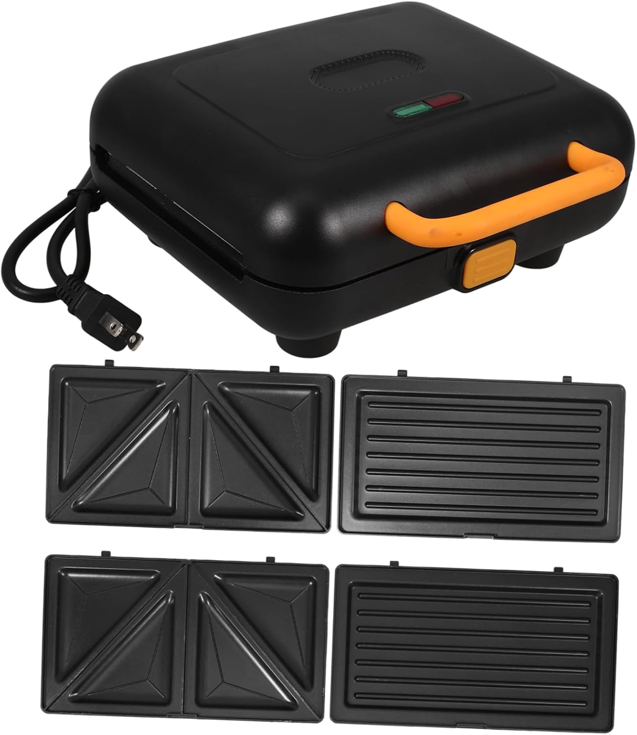 1set Waffle Maker and Sandwich Toaster Breakfast Machine for Home Use Non-stick Plates Compact for Quick Meals and Snacks