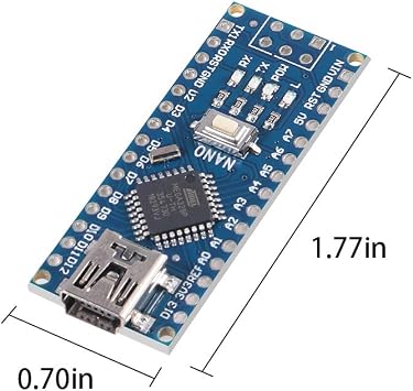 ACEIRMC for Arduino Nano V3.0, Nano Board CH340/ATmega328P Without USB Cable, Compatible with Arduino Nano V3.0 (6 Pack)