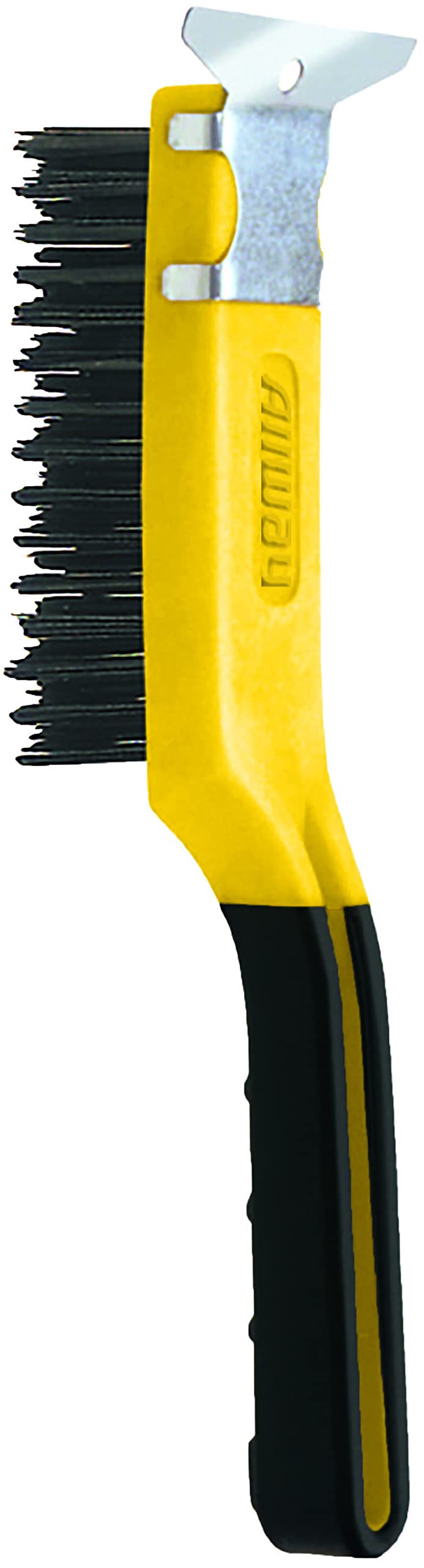 ALLWAY SB411 Soft-Grip Carbon Steel Wire Brush with Scraper