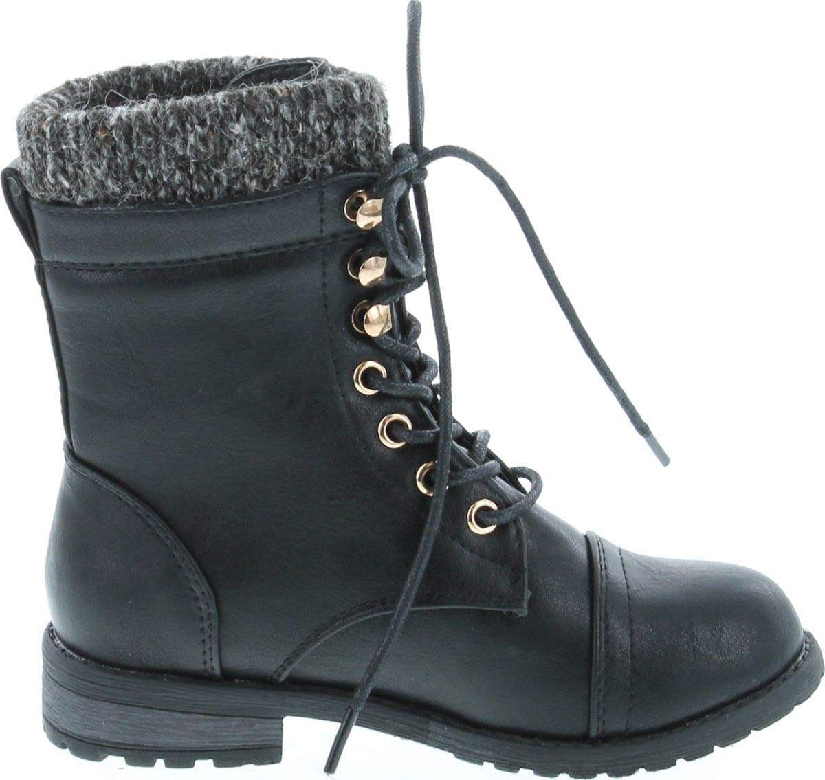 Link Sonny-54K Youth Girl's Fashion Low Heel Zipper Buckle Round Toe Riding Boot 3 Little Kid Black-31k image 6 of 8 B0CLQDD45K