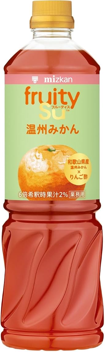 Mitzkan Commercial Fruits Apple Vinegar, Wenzhou Tangerine, 33.8 fl oz 1,000 ml 6x Concentrated