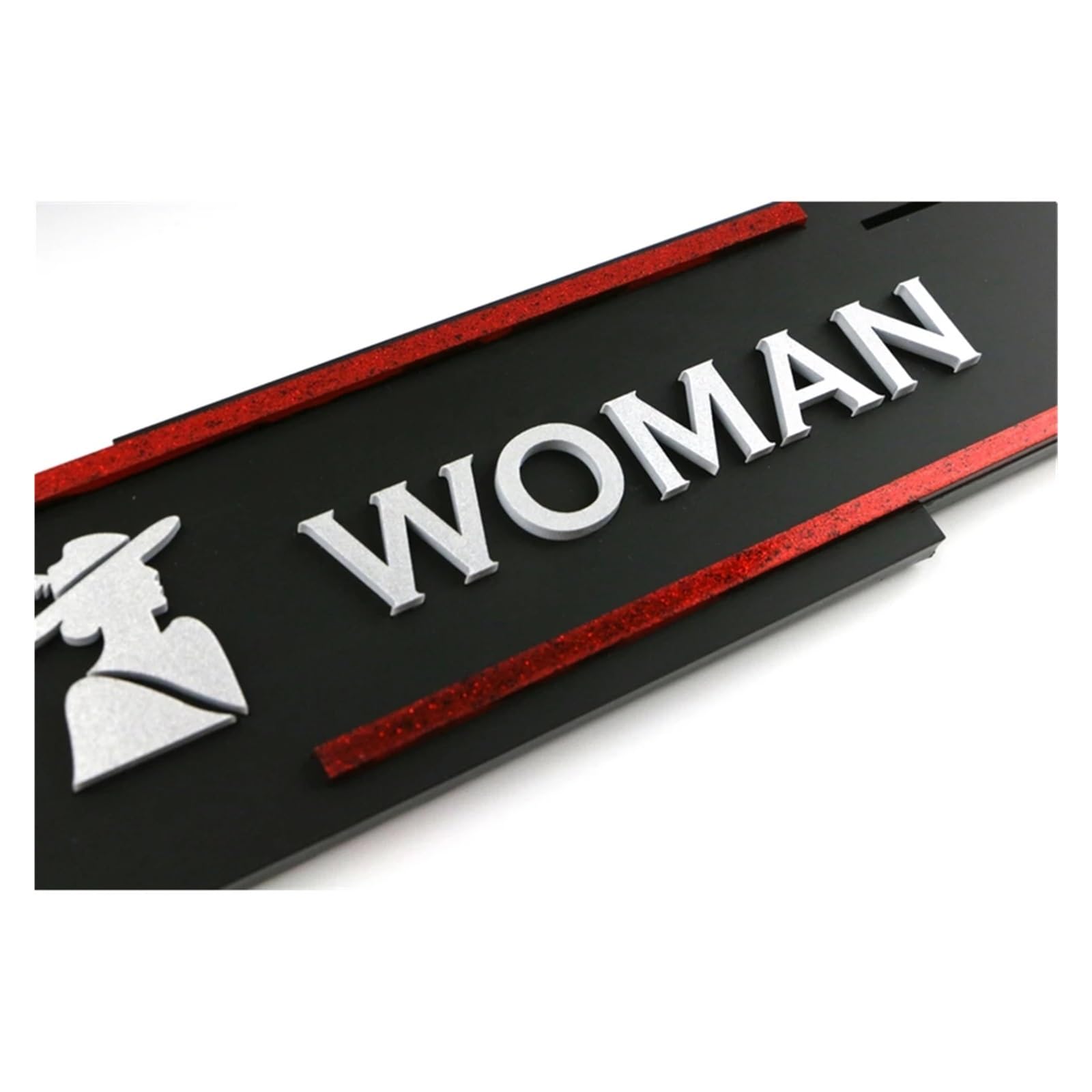 Letrero de baño Tablero de señalización puerta baño for hombre y mujer, acrílico, etiqueta Tolilets personalizada, señales sala lavado, indicador placa Wc para Hotel Restaurante