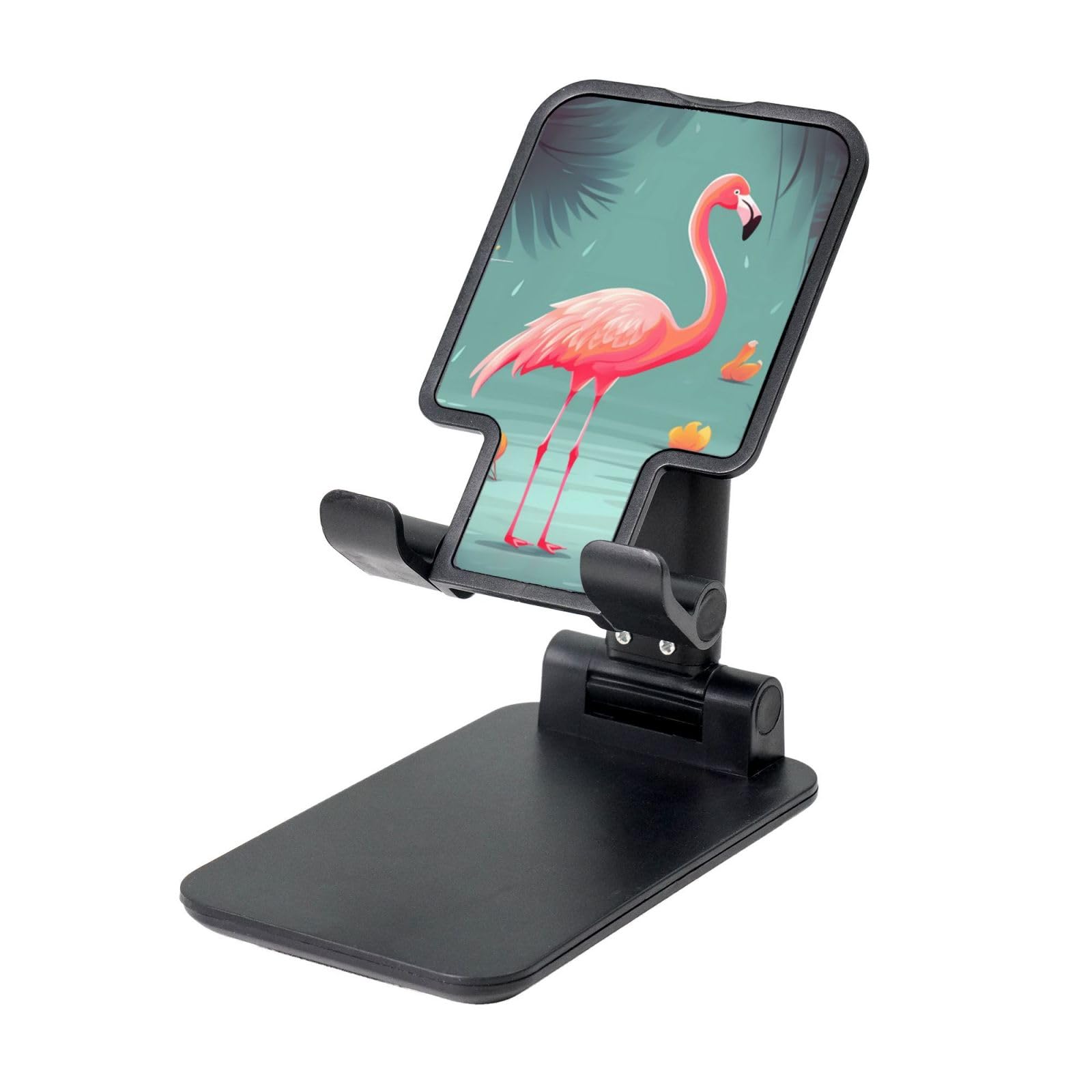 KTHSNSKL Foldable Phone Stand for Desk Angle Height Adjustable Folding Cell Phone Holder Flamingo Desktop Cellphone Stand