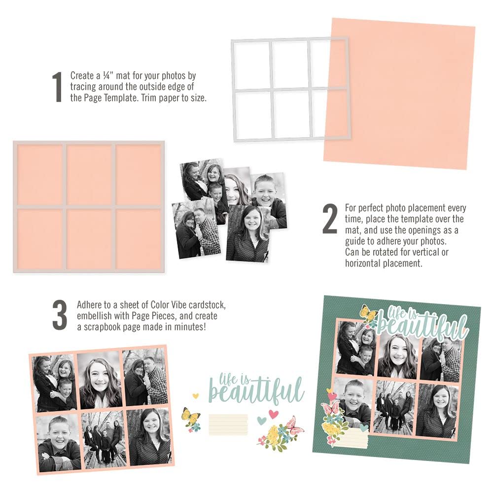 Simple Stories Simple Pages Page Template-(1) 6-3"X4"