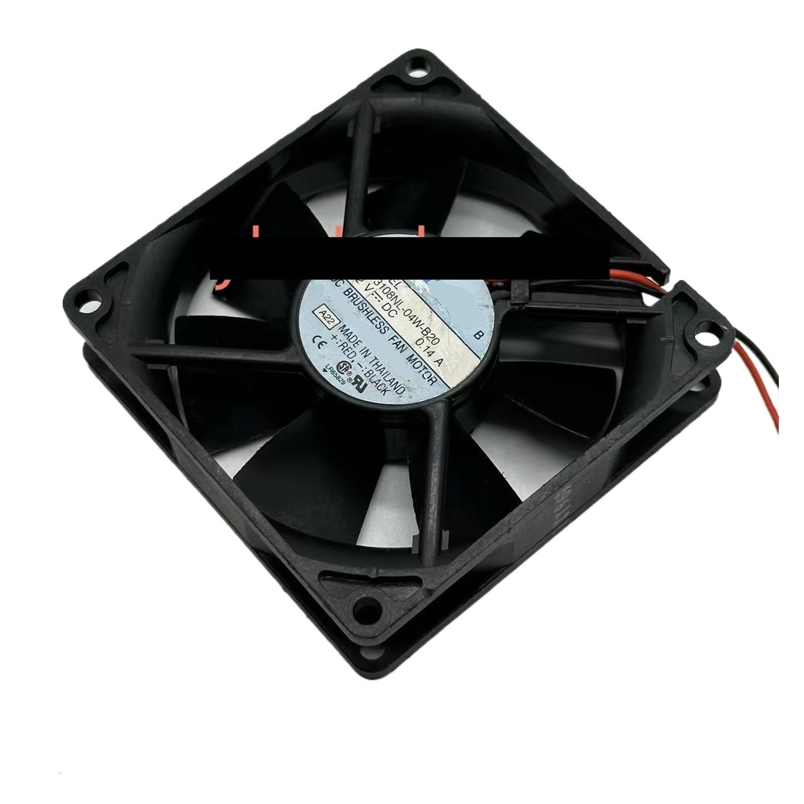 UITGVDQAT 3108NL-04W-B20 DC 12V 0.14A 80x80x20mm 2-Wire Server Cooling Fan