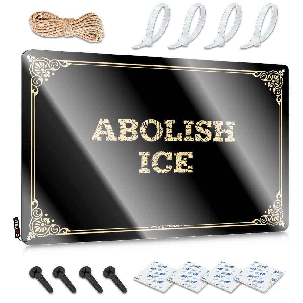 Rv Decor Sets Accessory Wall Art | Abolish Ice Distressed Decorative Wall Art Ready To Hang For Cafe(30X40CM)