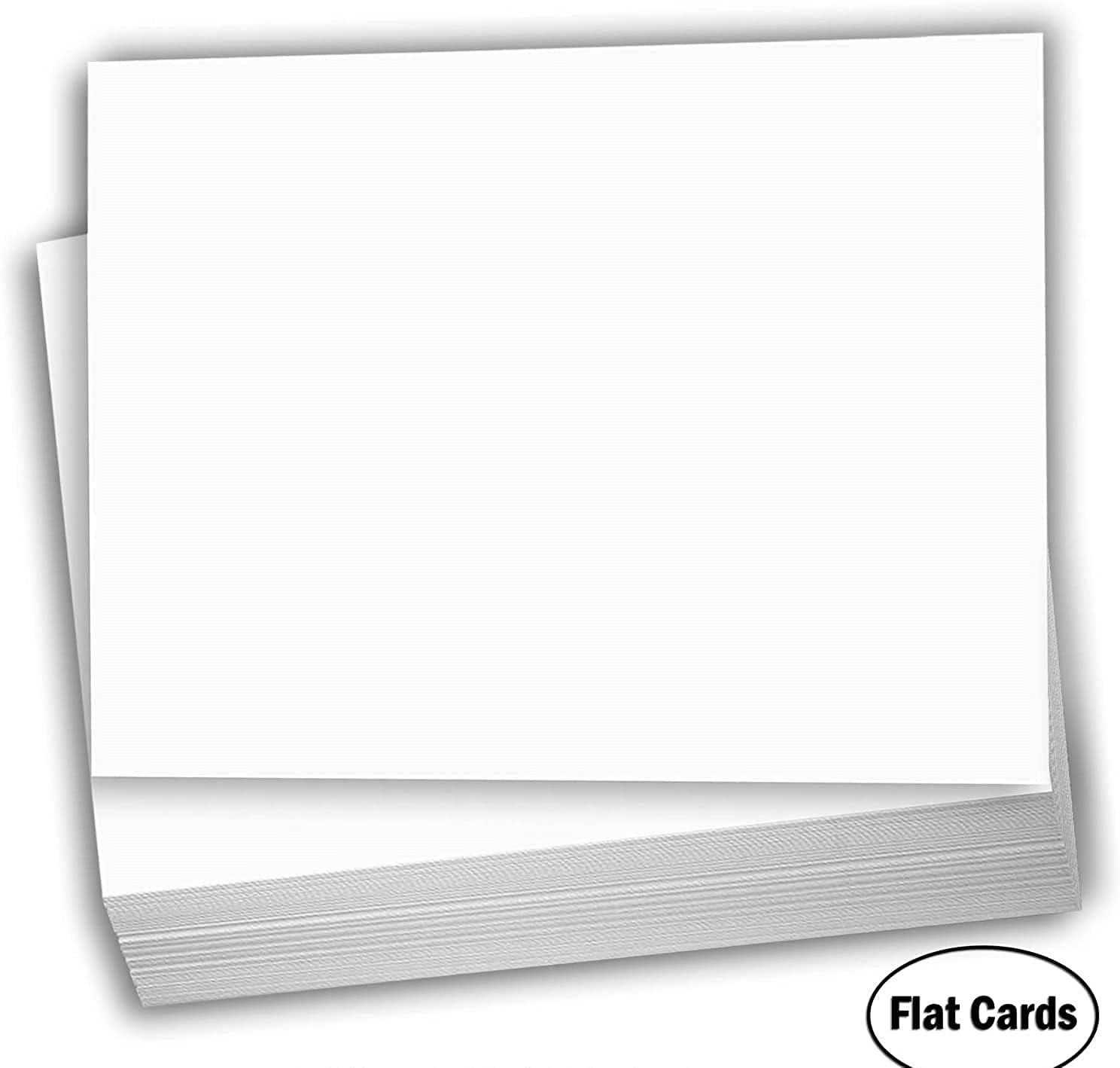Hamilco White Cardstock - Flat 4 X 6" 65 lb Card Stock for Printer - 100 Pack