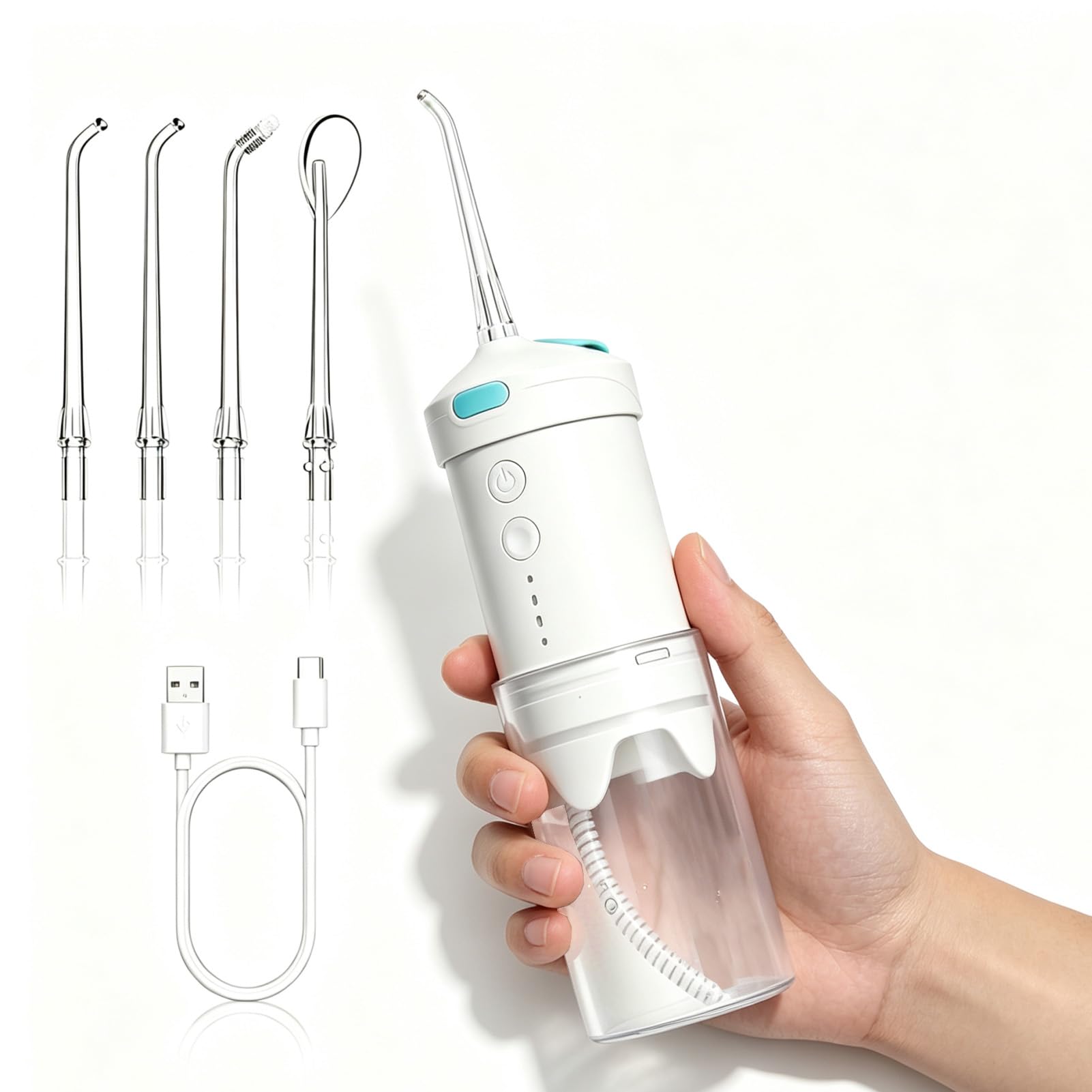 Hydropulseur de voyage sans fil, irrigateur buccal portable pour appareils