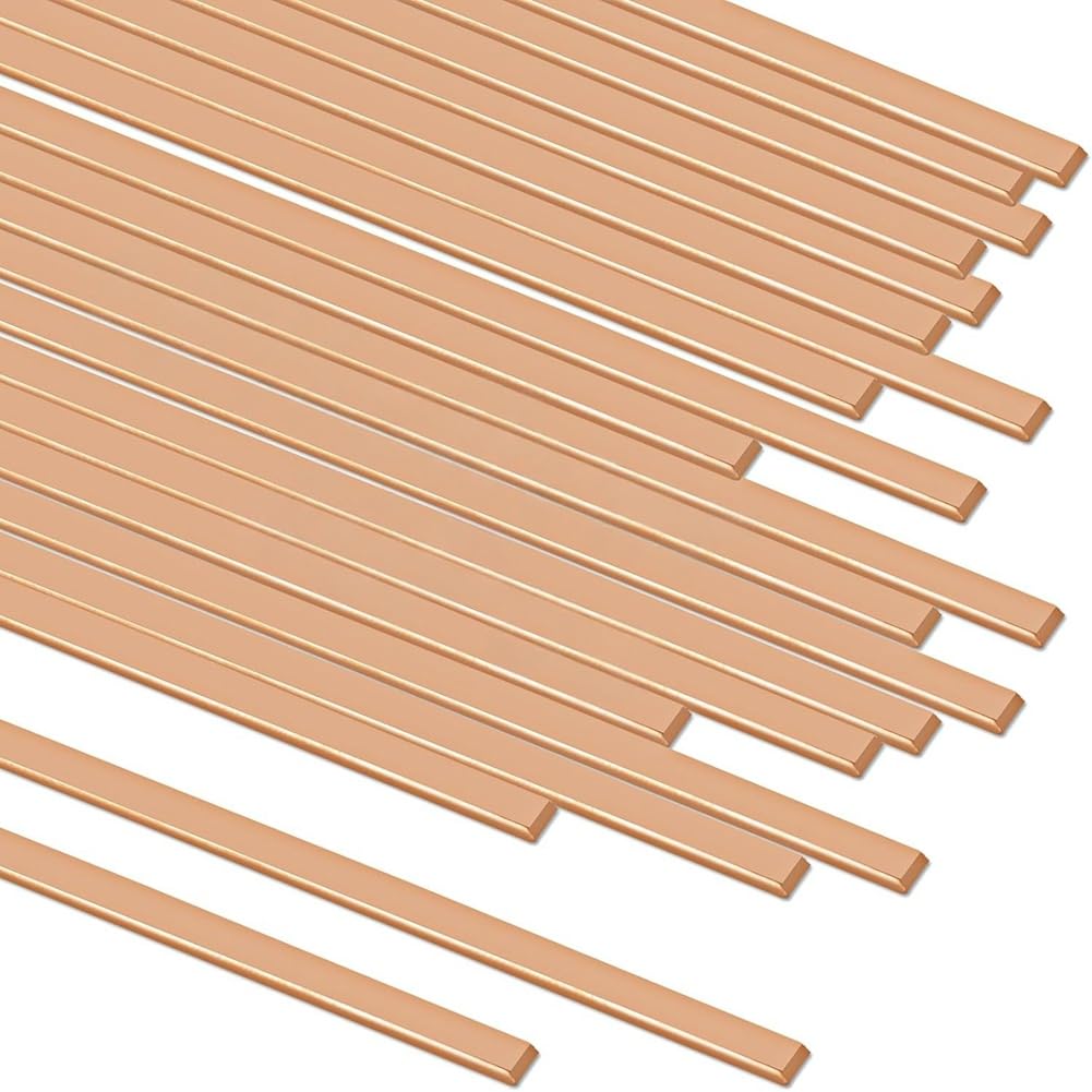 40 Piezas Varillas para Soldadura Fuerte Varillas para Soldar, Soldadura Plata Al 15% Bcup-5, Varillas para Soldar, Varilla de Soldadura de Fósforo de Aleación 25,4 X 1,2 X 0,3 Cm