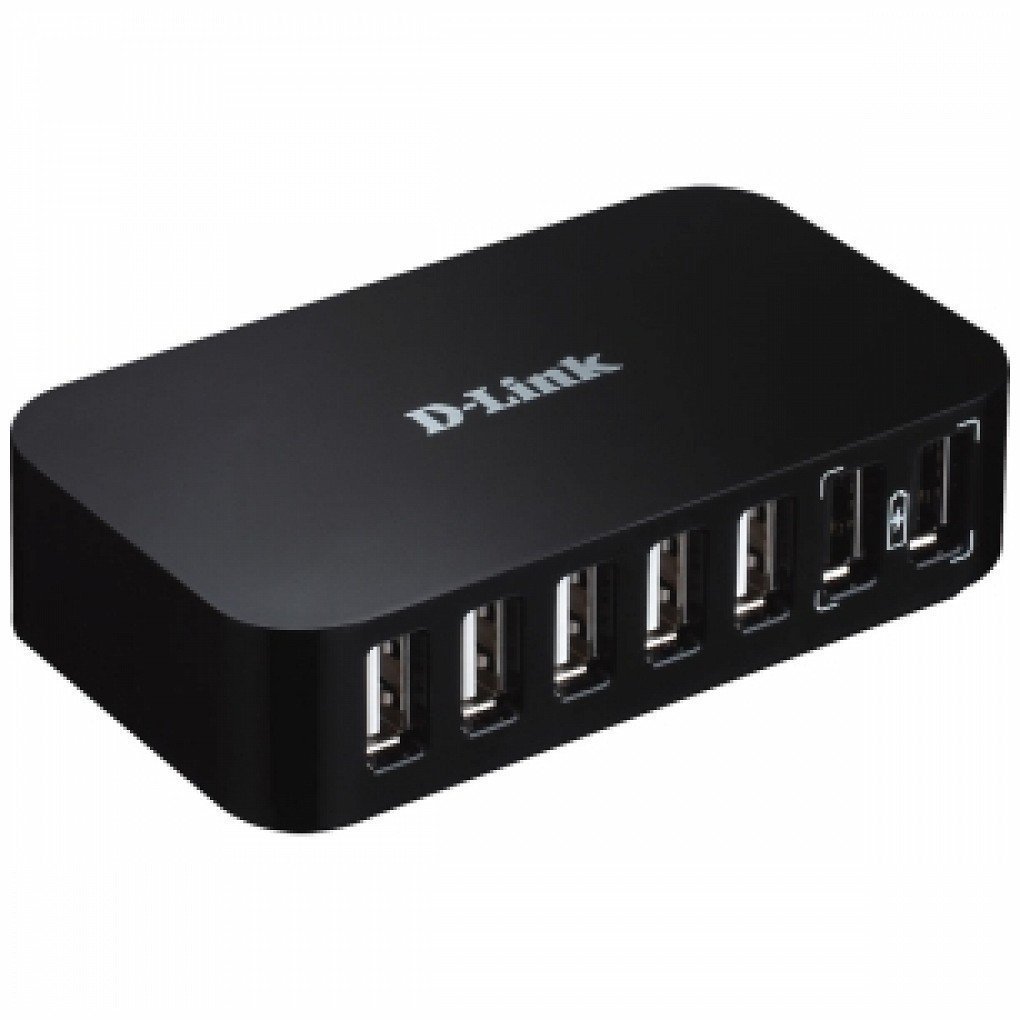 by DLink DubH7 7 Port High Speed USB 2.0 Hub 7 x 4pin Type A USB 2