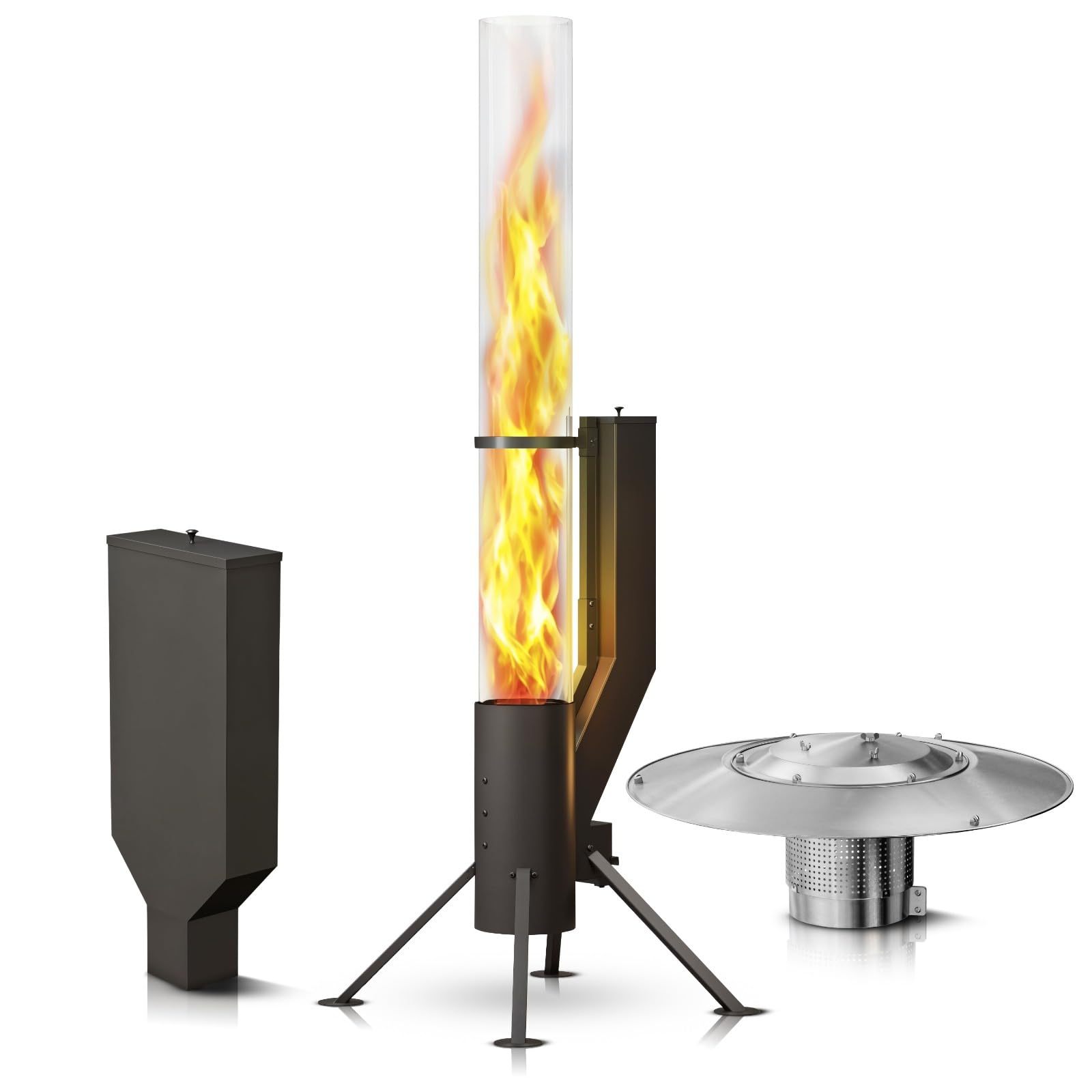 Gardenflare XXL Stufetta a Raggianti per Terrazza – tubo a pellet di oltre 2m e stufa per esterni per ristoranti ed eventi, ideale per terrazze, giardini, aree esterne premium, hotel
