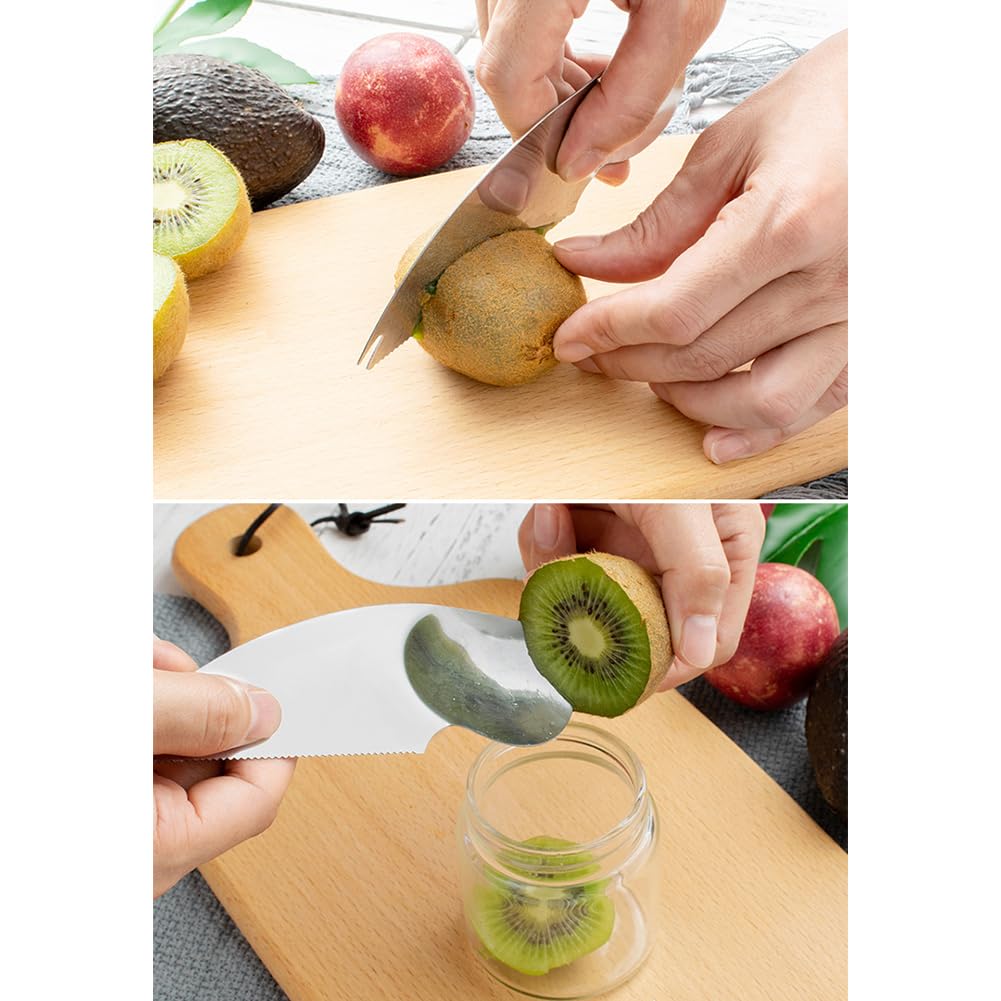 Ensemble De Cuillères Rondes Dorées En Acier Inoxydable,cuillère à