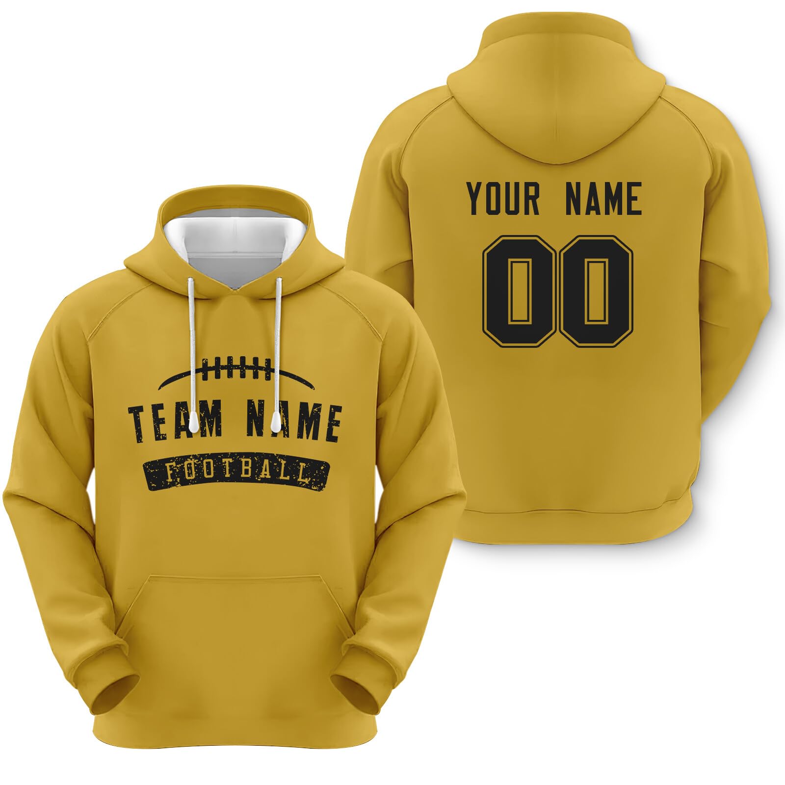 RENICOJI Custom Football University Hoodie College Sweatshirt Printed Apparel for Fans Men Women Youth