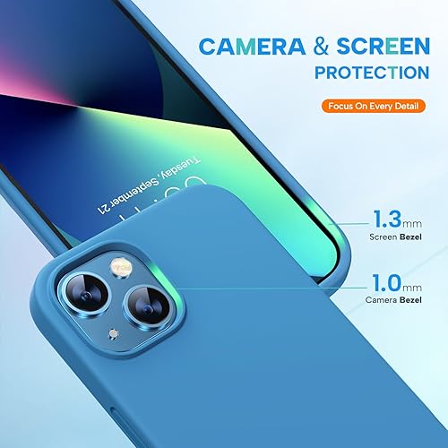 Miniatura 557 de Miracase - Funda diseñada para iPhone 11 con protector de pantalla, funda de goma de silicona líquida, protección total contra caídas y a prueba