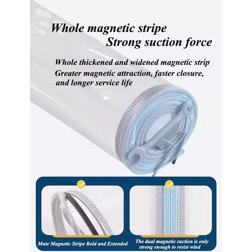 Rideau De Porte Isolé Transparent, Isolation Contre Les Vents De Tempête Portes Blindées Magnétiques en PVC Résistant Aux Intempéries Et À La Perte D'énergie Réduit Le Bruit (Couleur : Clair, Taille