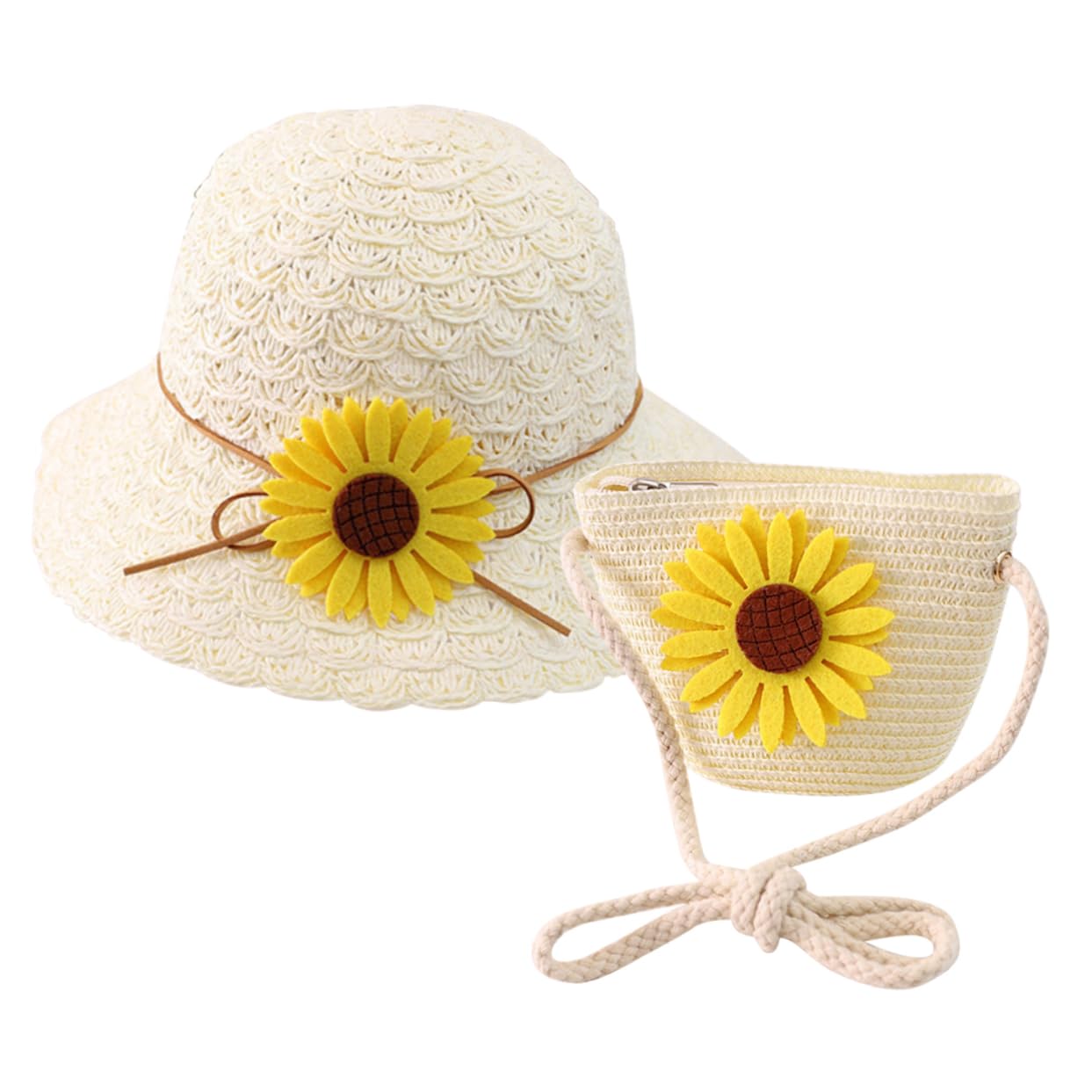 FOMIYES Sommer Sonnenhut mit Uv Tragetasche Faltbarer Strohhut für Jungen für Strand Outdoor Aktivitäten Elegantes Design für Zusätzlichen