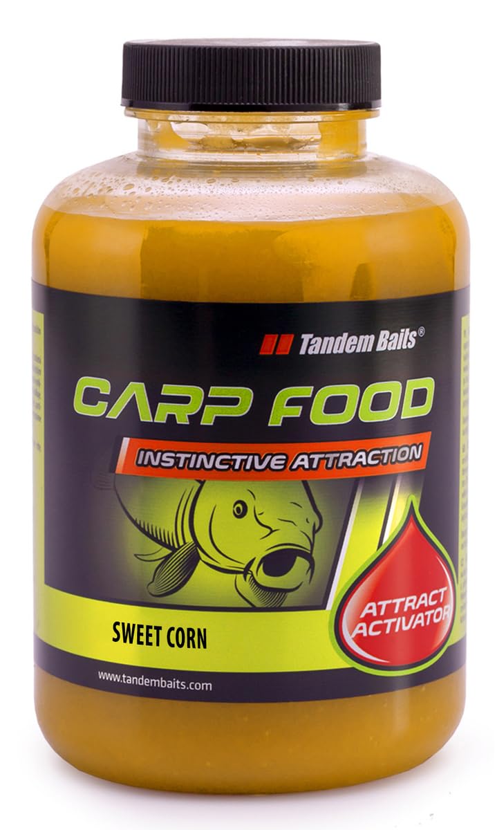 Tandem Baits Carp Food Attract Activator Sweet Corn, Fish Attractors, Carp Fishing Without Effort, Big Fish Bait, Carp Accessories for Professionals & Hobby Anglers 500 ml