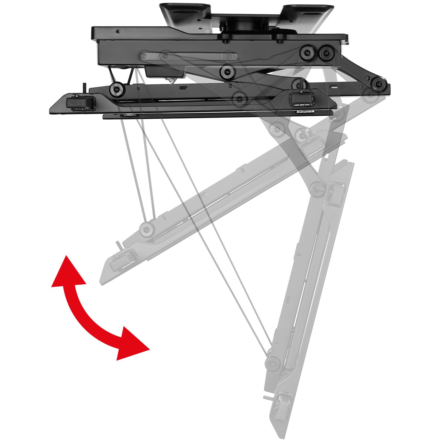 Supporto da Soffitto per TV Maclean da 32" a 75" | Inclinazione e rotazione motorizzata | VESA fino a 600x400 | Controllo remoto e controllo app Tuya | RobustO | Sistema anticollisione