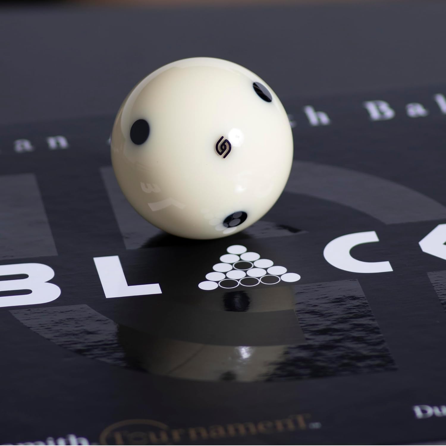 Aramith Tournament Black Billiard Pool Cue Ball 2 1/4" 6 Black Dots in a blister