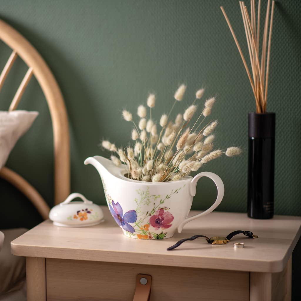 Villeroy & Boch 1041000460 Mariefleur Basic Théière, 1,2 litre, Porcelaine Premium, Blanc/Multicolore