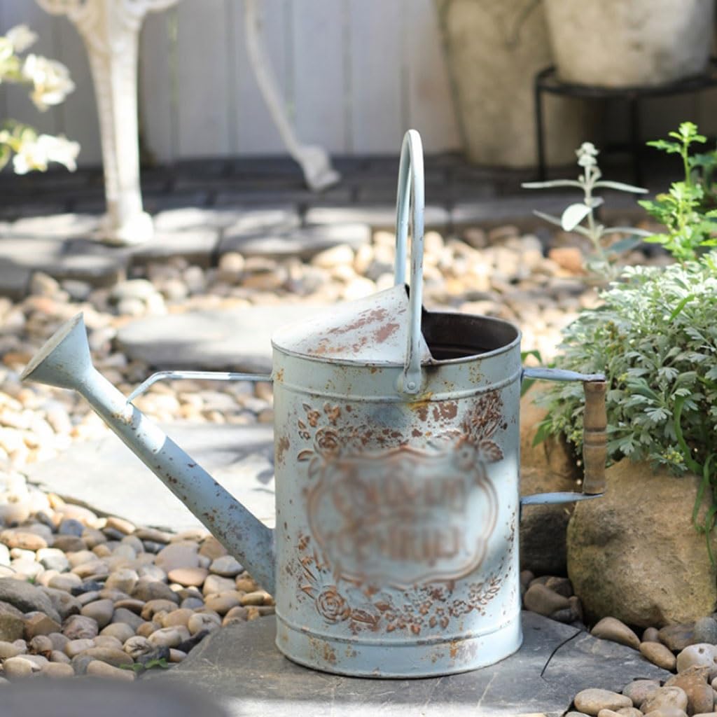 Gießkannen 7,5 l Retro-Gießkanne aus Metall, Sprinkler im Landhausstil mit Sprühdüse for schnelles und einfaches Pflanzen, Bewässerung 253,6 oz