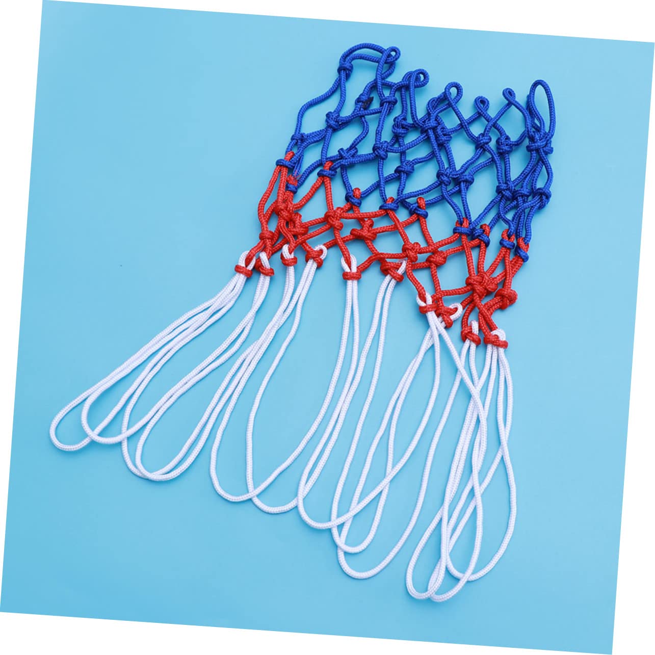 SUPVOX All-Weather Tricolor Basketball Mesh Net 4pcs Heavy Duty Ball Nets Easy Installation for Use