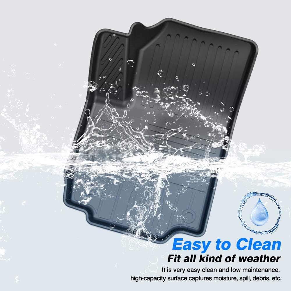 KUST Custom Fit Floor Mats for Chevy Equinox/GMC Terrain 2018-2024 (No for EV), All Weather TPE Rubber Car Mats for Equinox Accessories Front Rear 2 Row Liners, High Edges Non-Slip - Image 6