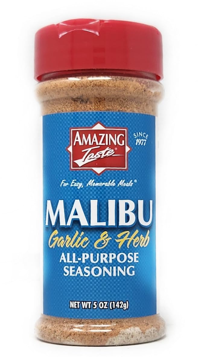 Amazing Taste Seasoning Spice Shaker (Malibu Garlic and Herb All Purpose 5oz)
