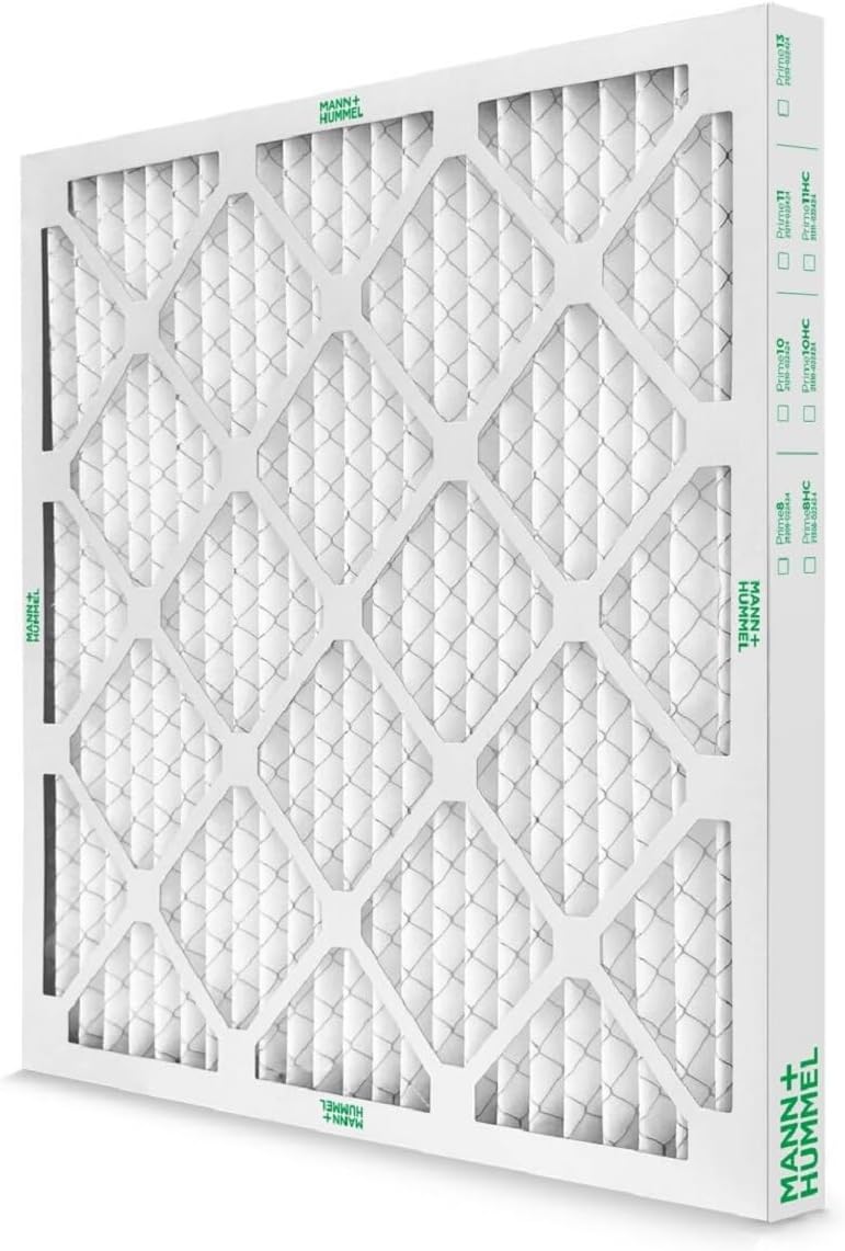 Mann+Hummel 20x25x2 MERV 11 Pleated HVAC AC Furnace Air Filters. Case of 12. (Exact Size: 19.5 x 24.5 x 1.75 Inches)
