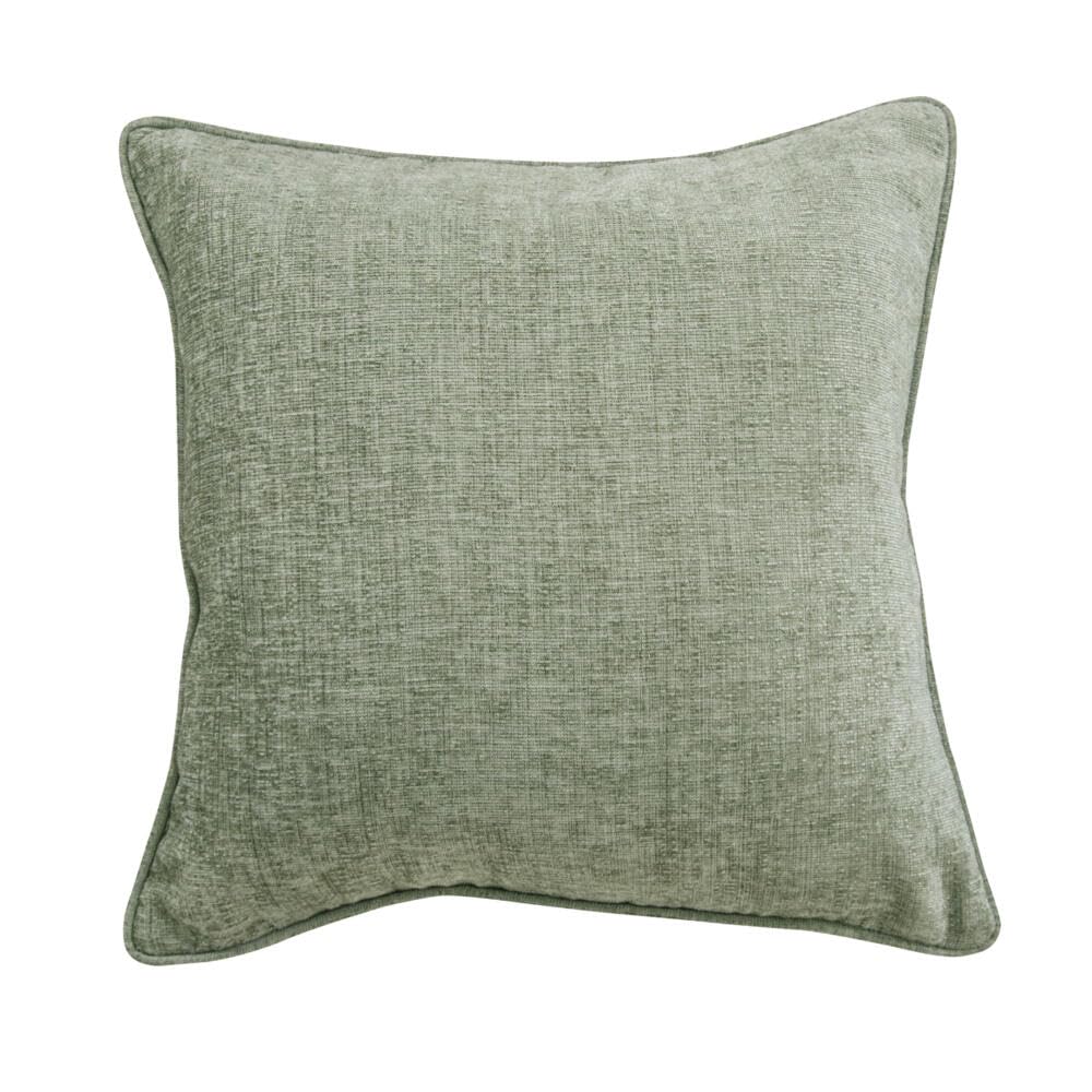Pikk - Thermal Amberley - Plain Thermal Lined Curtains - 40mm Eyelet Header - Polyester (Sage, Filled Cushion (18" x 18"))