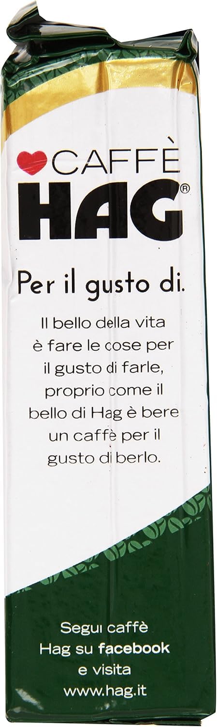Hag - Caffè Macinato D, ecaffeinato Gusto Espresso, Café décaféiné avec un arôme intense et le goût d'une grande personnalité, 8x 250g + Italian Gourmet polpa 400g