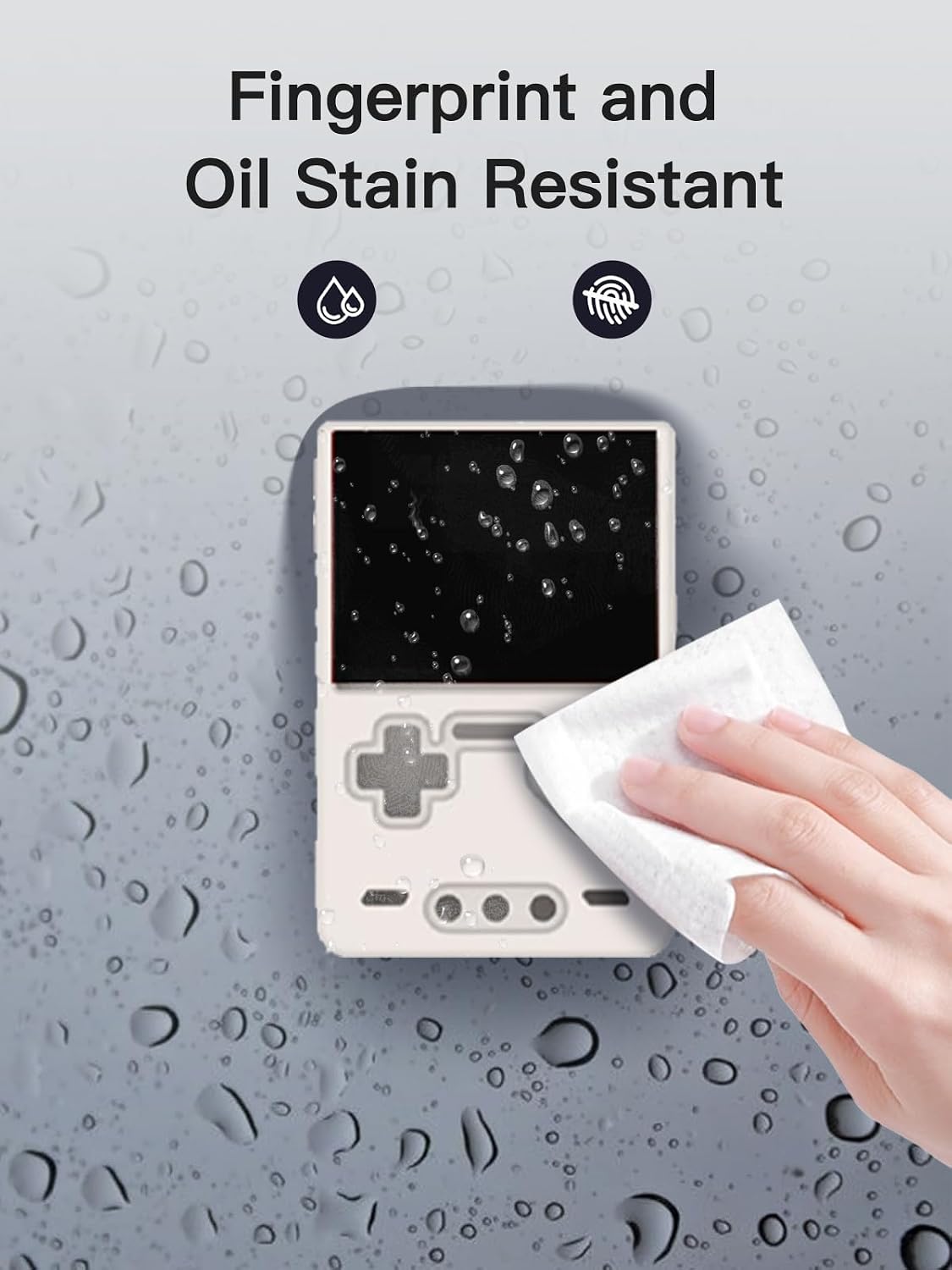 for Trimui Brick Handheld Game Console Gaming Controller Silicone Grip Case ，Soft Skin Silicone Case Full Protective Case Cover with Lanyard-White image 5