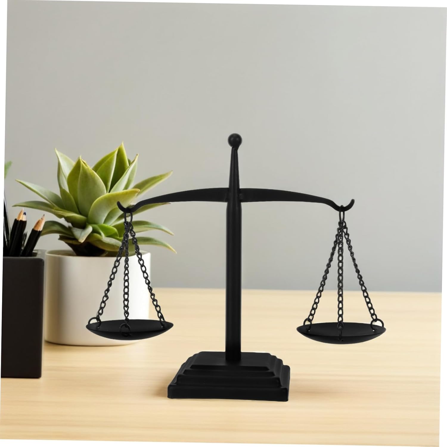 VICASKY Elegant Decorative Jewelry Holder Tray for Home Office Decor Vintage Style Black for Lawyers and Students