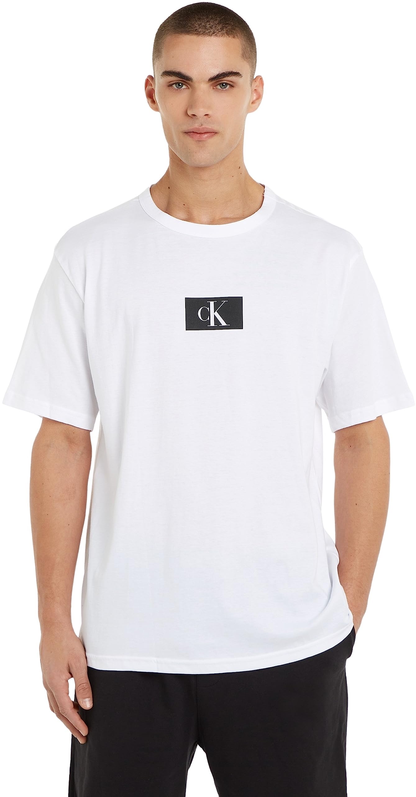Calvin Klein Camiseta de Manga Corta para Hombre Cuello Redondo