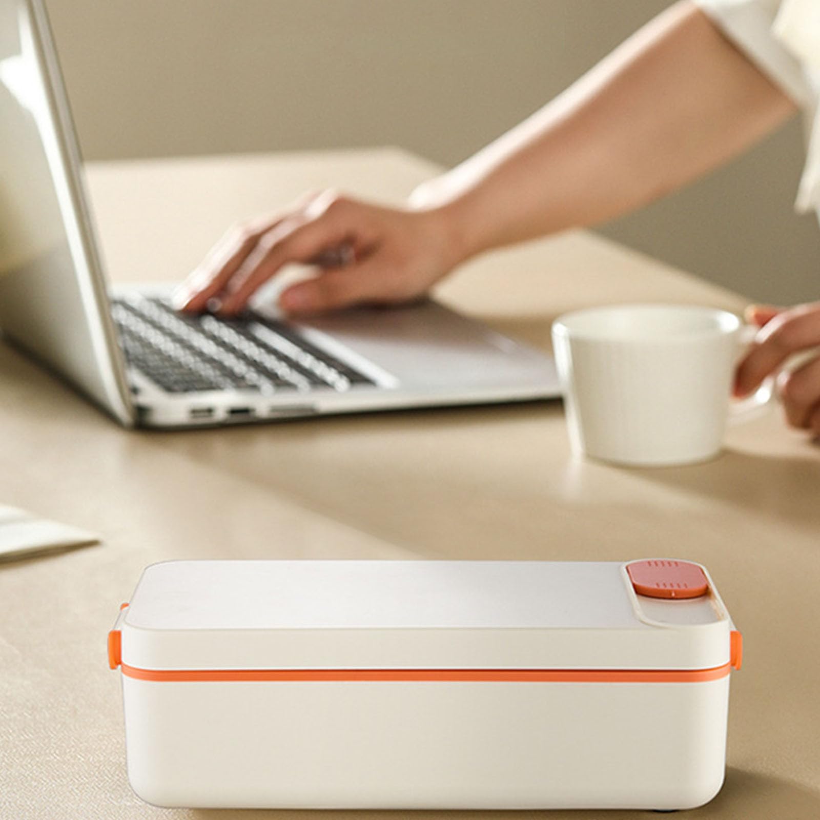 Scatola per il pranzo elettrica alimentata a batteria con ricarica USB con doppia modalità di riscaldamento e isolamento per uso in auto per studenti