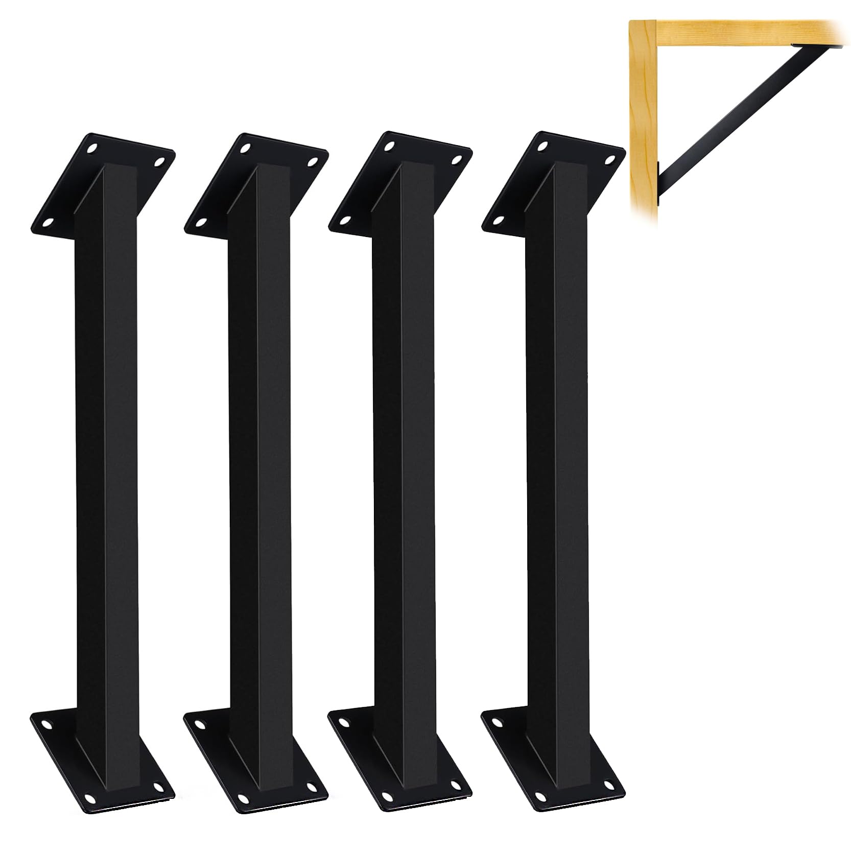 LQSYBHD 45 Corner Angle Brace Heavy Duty Wooden Structures Support Connector Corner Brace Inside Joint 45 Degree Corner Brace for Wood Beam Gazebo Deck Patio DIY Projects(Size:4pcs)