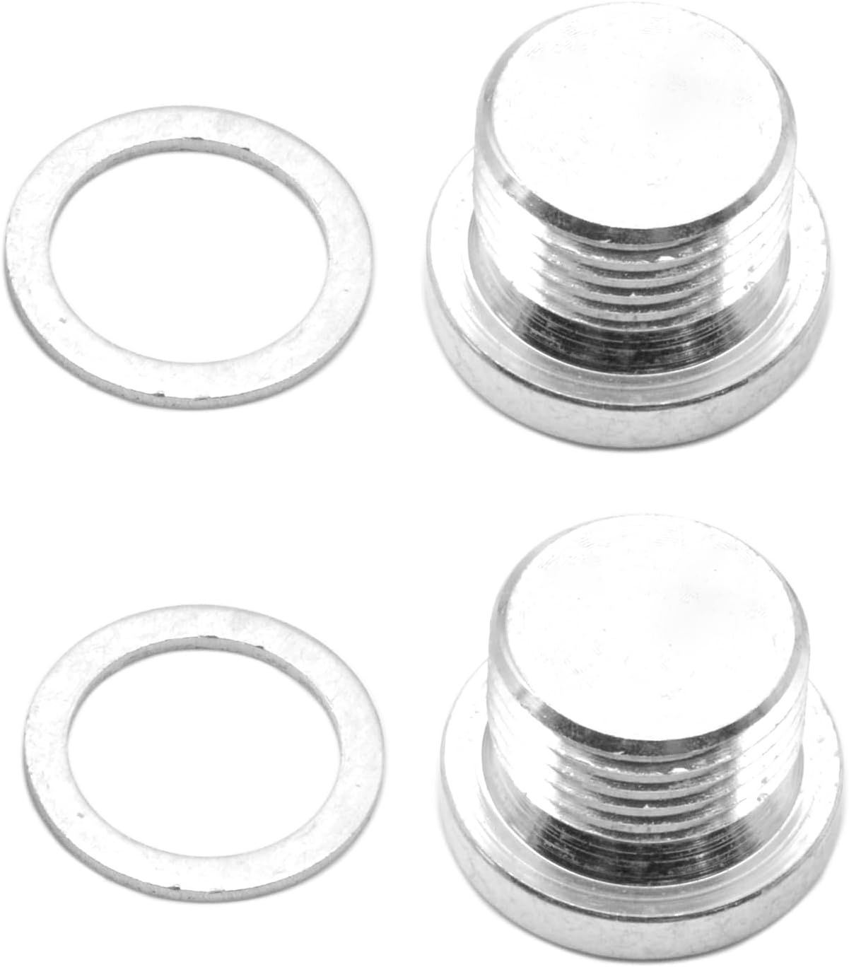 2Pcs Engine Oil Drain Plugs W/Gasket Compatible For Porsche 911 2009-2018,Cayman Boxster 2009-2024,Cayenne 2003-2018,Panamera 2010-2016 90021902031 90012310630