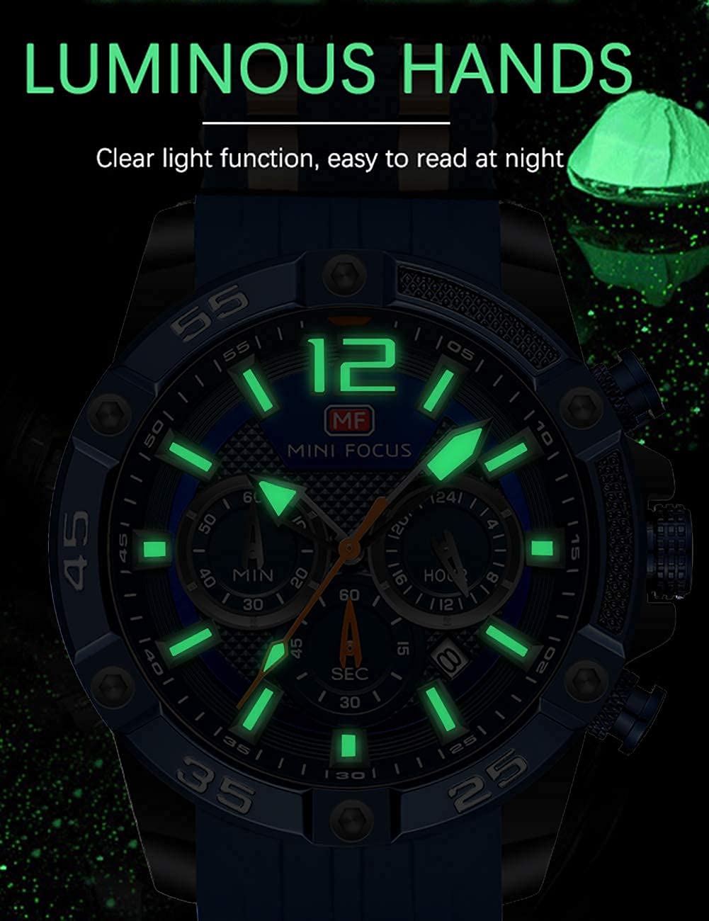 MF MINI FOCUS Relógio masculino, cronógrafo à prova d’água, esportivo, analógico, quartzo, pulseira de silicone azul, relógio de pulso moderno para homens em promoção! Veja a oferta e mais achadinhos de Relógios de pulso 5 Hoje é o melhor dia para comprar MF MINI FOCUS Relógio masculino, cronógrafo à prova d’água, esportivo, analógico, quartzo, pulseira de silicone azul, relógio de pulso moderno para homens com aquele preço maroto! Promoção! Aproveite a oferta! 5