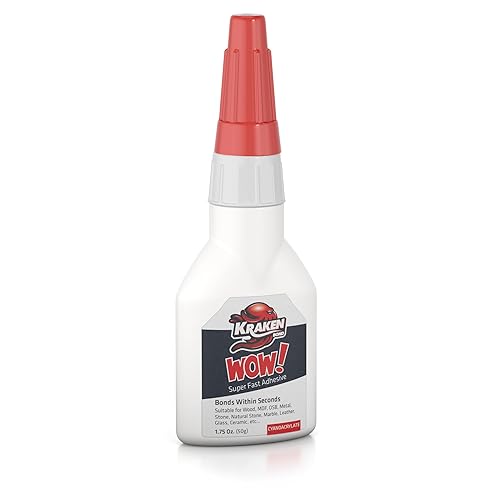 KRAKEN BOND Wow! Super Crazy Glue Clear - Pegamento de cianoacrilato (CA) fuerte para plástico, metal, madera, PVC, adhesivo epoxi de curado rápido