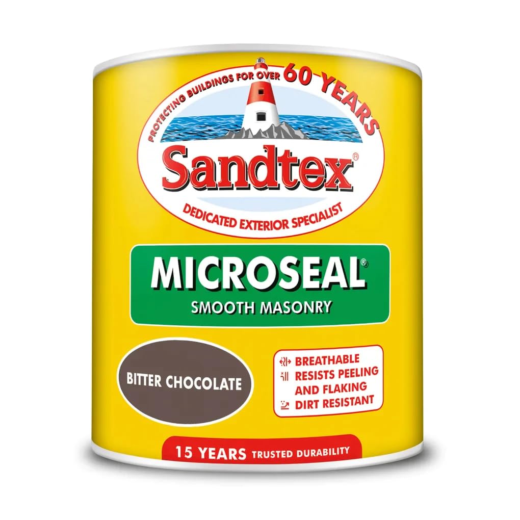 Sandtex Microseal Smooth Masonry Paint - Bitter Chocolate / 2.5l