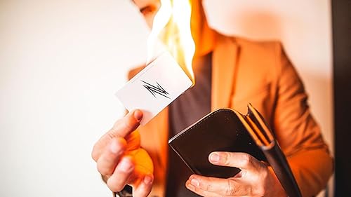 Miniatura 4 de ZQION PYRO Billetera Trucos de magia Mago Primer plano Calle Ilusiones Trucos Truco Puntaje Mentalismo Divertido La Tarjeta de Visita Fuego Cartera