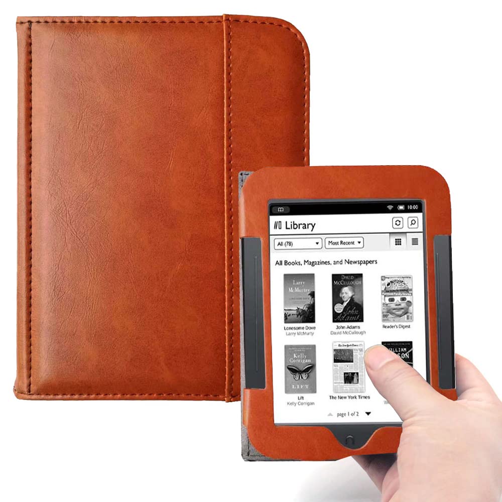 Kuesn Barnes & Noble Nook Simple Touch eBook Reader Case, Flip Leather Cover for 6 Inch Nook Model BNRV300 BNRV350 BNRV500 Heavy Duty Protection Case