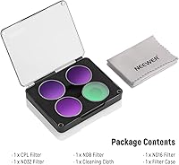 Vista 9 de Neewer CPL & ND - Juego de filtros compatibles con DJI Osmo Action 4/Action 5 Pro (paquete de 4), atornillable CPL + ND8 + ND16 + ND32, accesorios