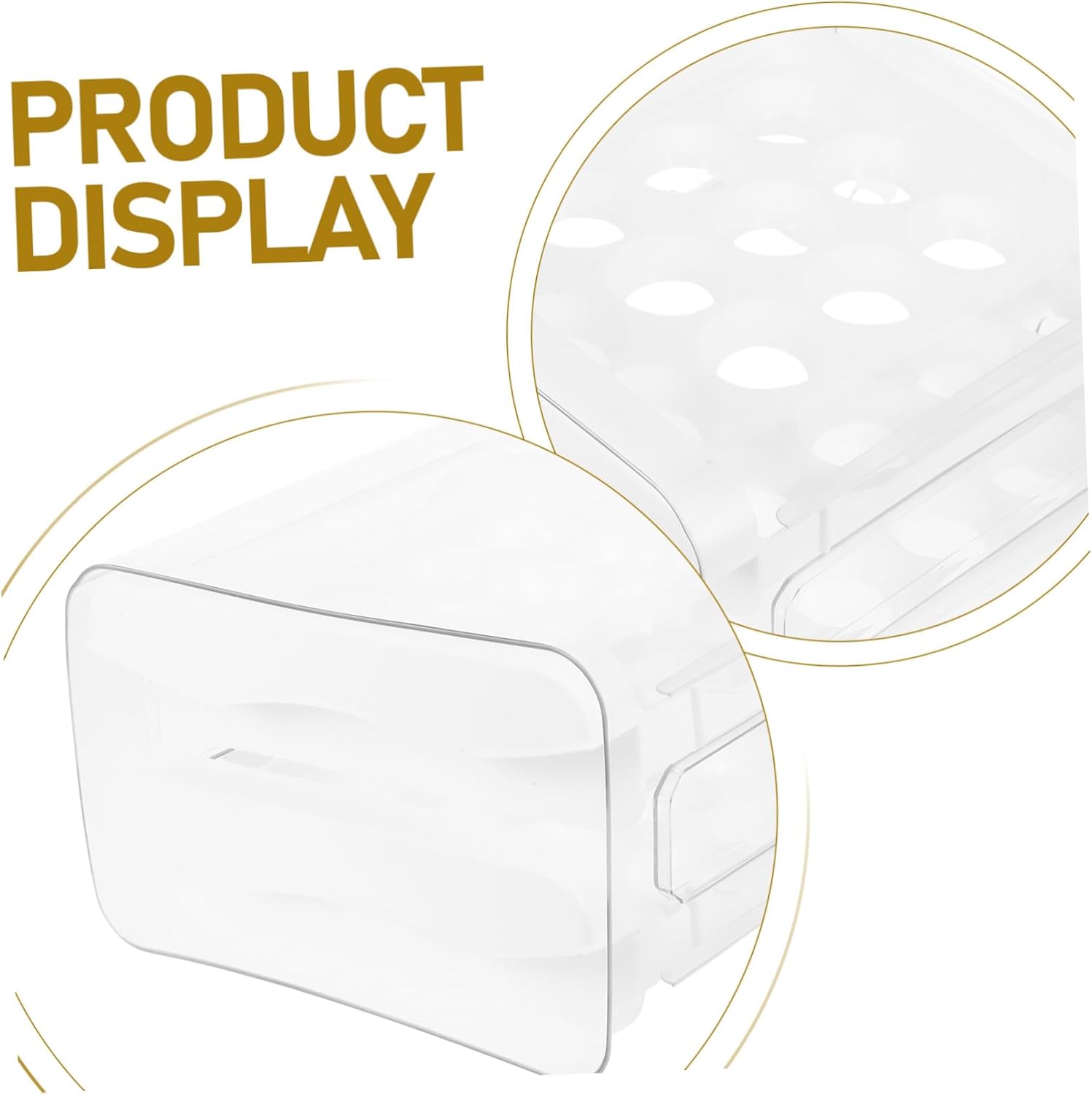 Zerodeko Transparent Double Layer Egg Storage Box with Lid Egg Organizer for Fridge and Kitchen Countertop Versatile Storage and Freshness Protection