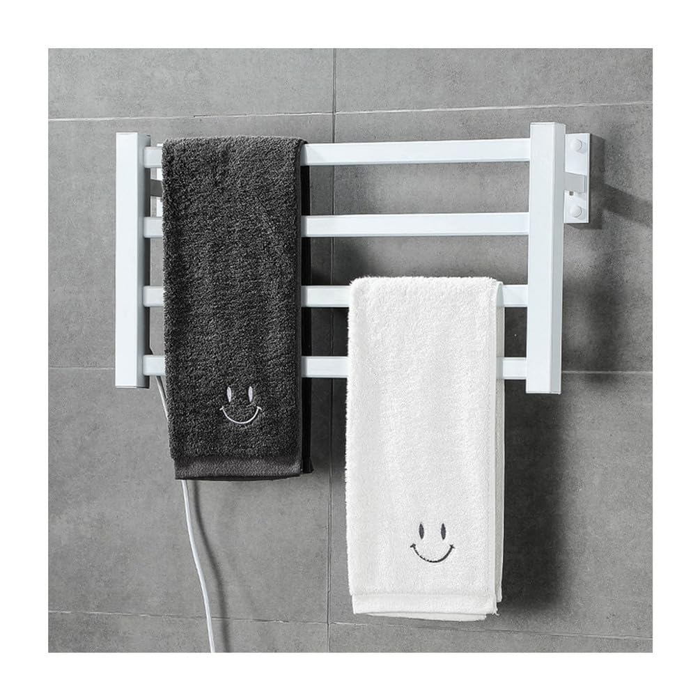 Termoarredo Bagno,Termosifoni Elettrici Basso Consumo Scaldasalviette Elettrico con Termostato 55w Termosifoni Elettrici Basso Consumo 585mm*300mm*120mm,Bianca