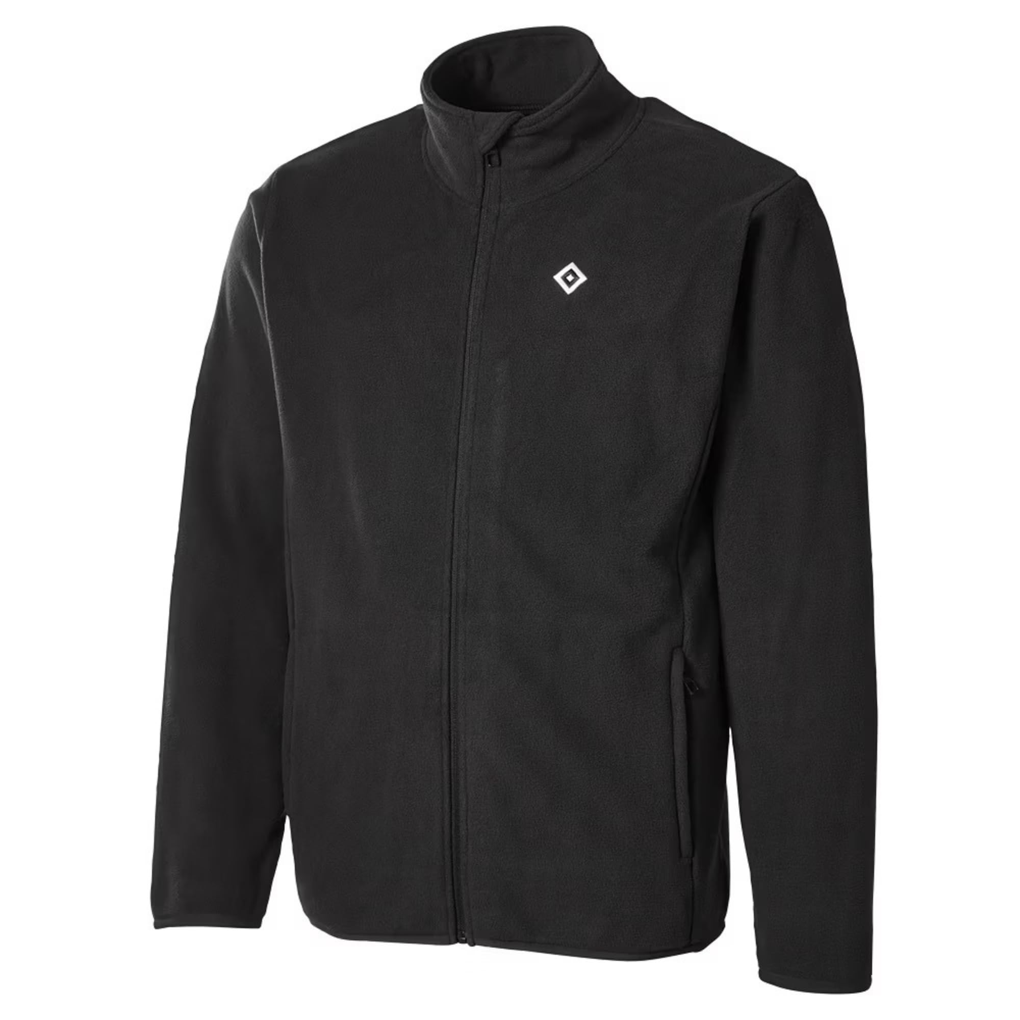 Hamburger SV HSV Fleecejacke Bode, Offizieller Fanartikel, schwarze Fleecejacke mit gestickter HSV-Raute & Stehkragen