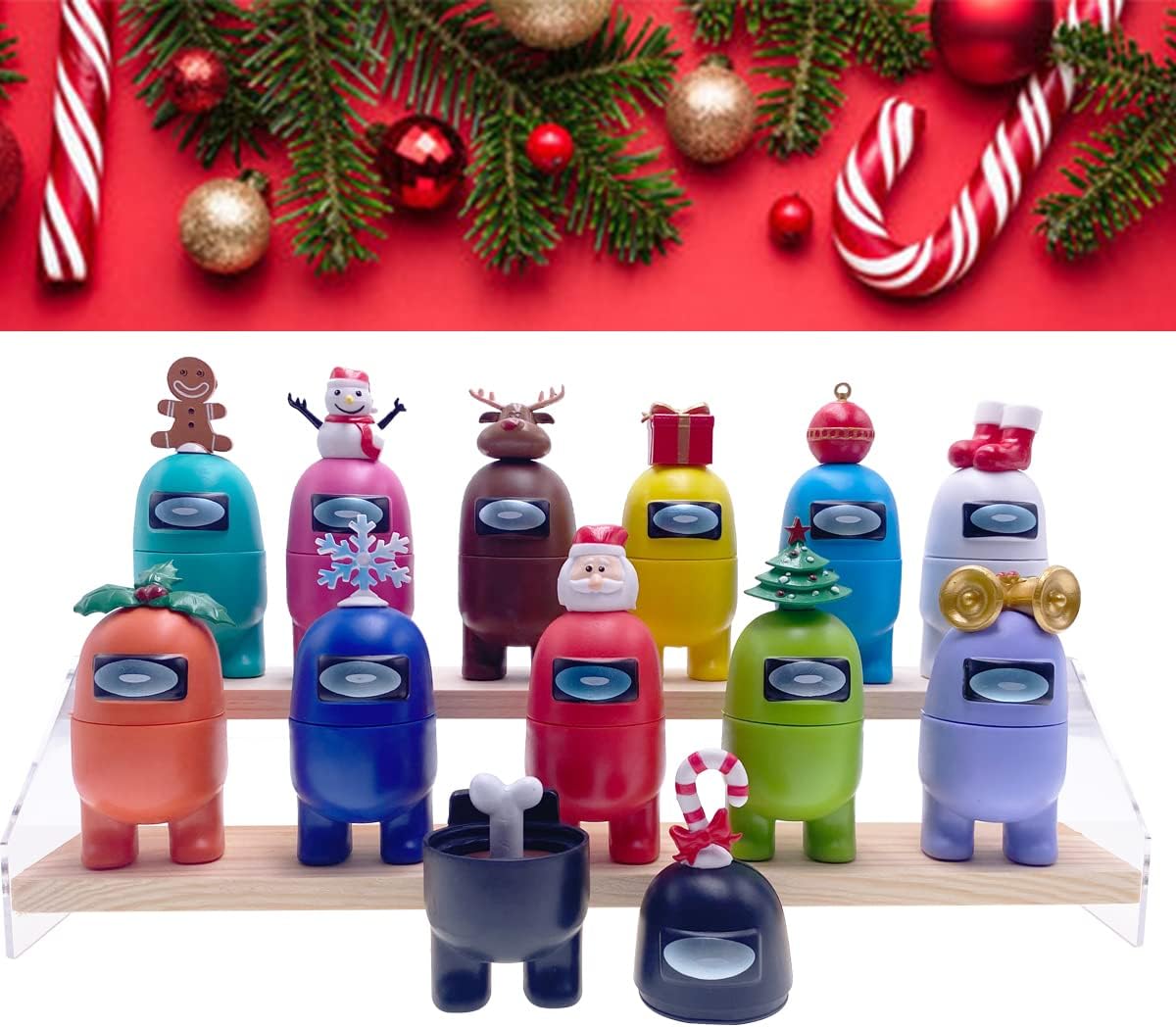 Hot Game Figures Toys PVC Action Figures Model Toys Cake Decorations for Astronaut Space Kill Game Accessories Computer Desktop Dolls Gifts Mesh Gaming Christmas Figures Collection Toy (Xmas Edition) : Toys & Games